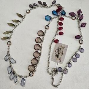 Treska Multi Colored‎ Long Beaded Dangle Necklace!!